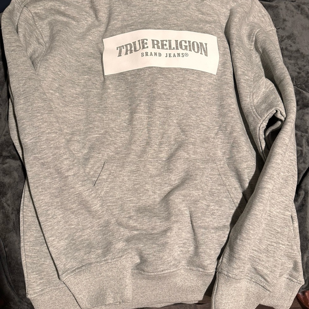 True Religion Light Gray Crewneck Sweater